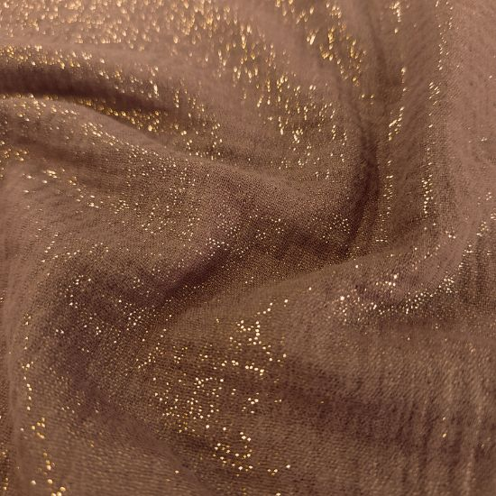Zarter weicher Musselin in zimt mit Schimmereffekt