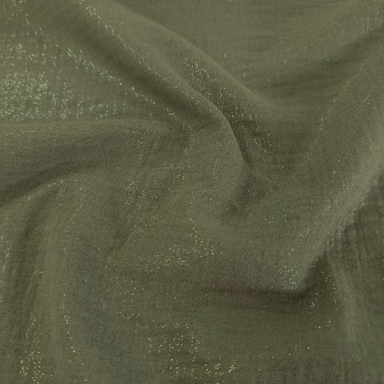 Zarter weicher Musselin in tanne mit Schimmereffekt