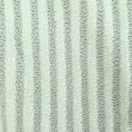 Preview: Superflauschiger Teddystoff in mintgrün, gestreift