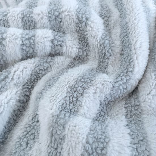 Teddystoff Stripes Blaugrau