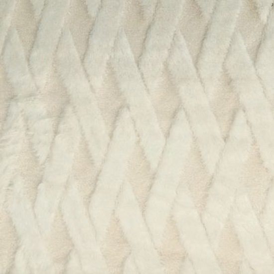 Preview: Kuschlweicher Teddystoff in vanille mit Rauten Muster