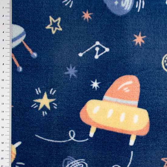 Preview: Wellnessfleece mit vielen Ufos