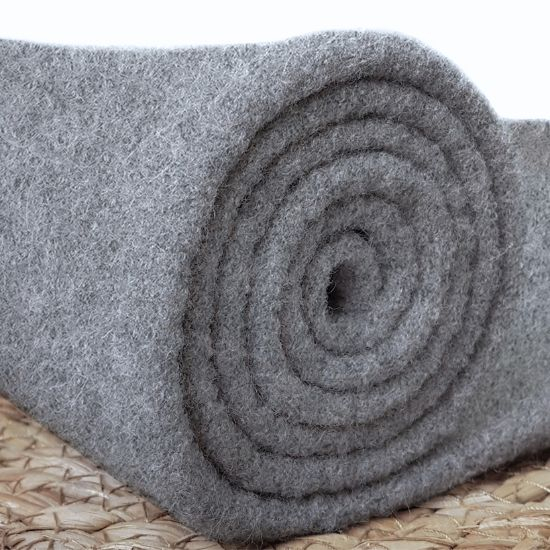 Walkloden in Grau Melange