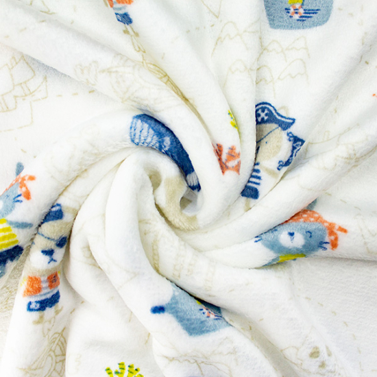 Preview: Wellnessfleece mit Schatzsuchenden Fabelwesen