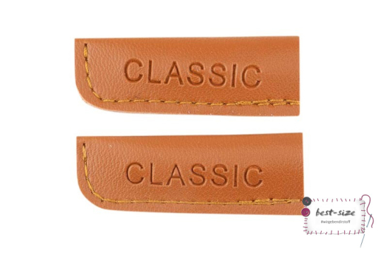 Kunstleder Kordelende in 8mm in braun fuer den perfekten abschluss deiner Kordel deines Hoodies!