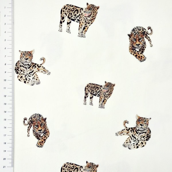 Preview: Niedlicher Baumwolljeersey mit kleinen Leoparden
