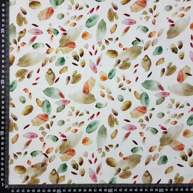 Family Fabrics - Baumwolljersey - Abstrackte Blätter