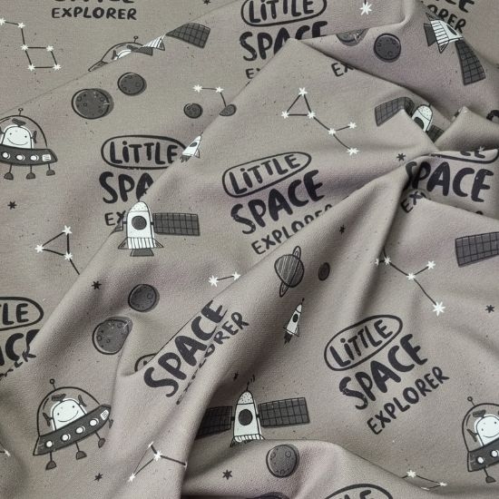 French Terry Weltraum Taupe