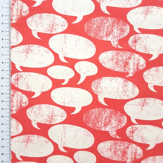 Preview: Swafing in pink, gemustert mit weißen Sprechblasen designed by Käselotti