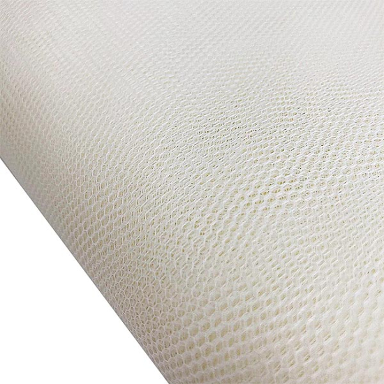 Preview: tuellstoff uni in cremefarben