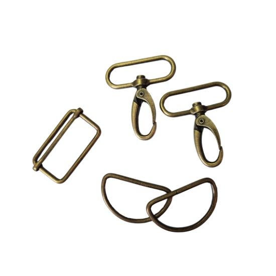 Komplettset für Taschen in messing