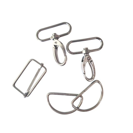 Komplettset für Taschen in Silber