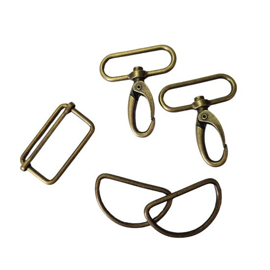 Komplettset für Taschen in messing