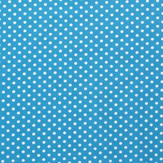 Preview: Baumwollstoff in aqua mit verschiedenen Mustern.