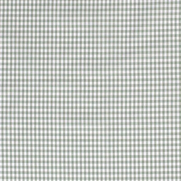 Baumwollstoff in Jade mit verschiedenen Mustern.