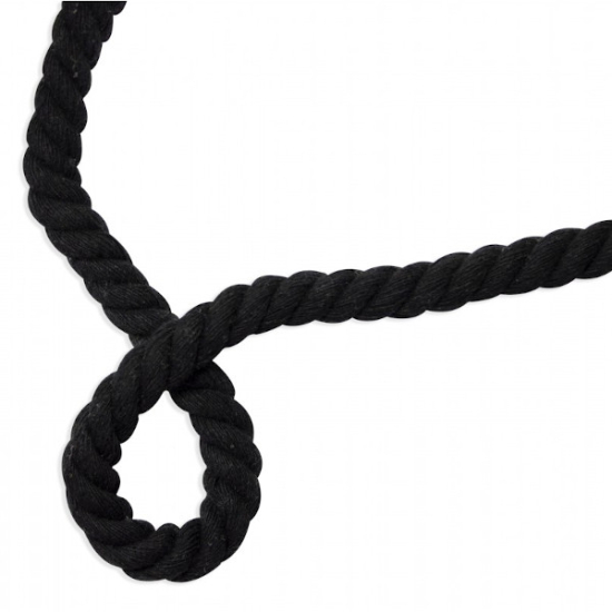gedrehte kordel aus baumwollgemisch mit einem durchmesser von10mm in schwarz