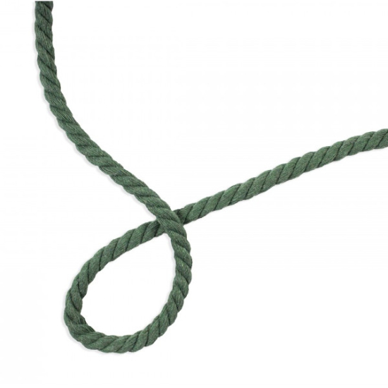 gedrehte kordel aus baumwollgemisch mit einem durchmesser von 8mm in altgrün
