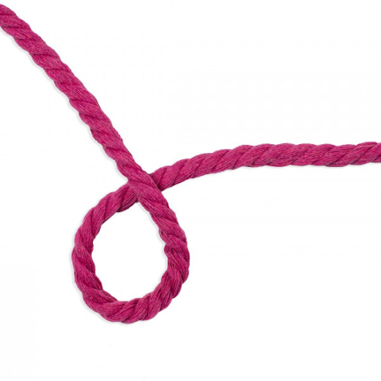 gedrehte kordel aus baumwollgemisch mit einem durchmesser von 8mm in fuchsia