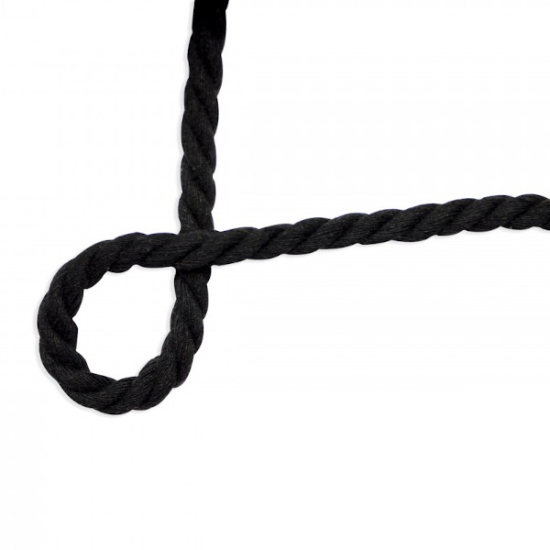 gedrehte kordel aus baumwollgemisch mit einem durchmesser von 8-10mm in schwarz