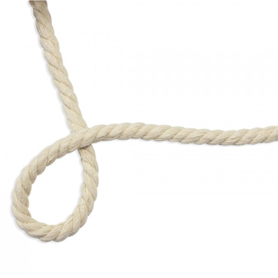 gedrehte kordel aus baumwollgemisch mit einem durchmesser von 8mm in stein