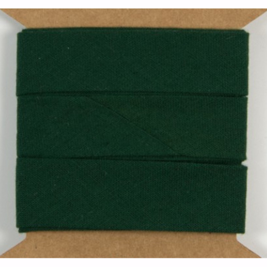 Baumwollschrägband mit einer Breite von 20mm in flaschengruen gemustert