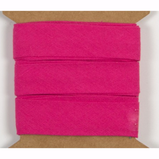 Baumwollschrägband mit einer Breite von 20mm in fuchsia gemustert