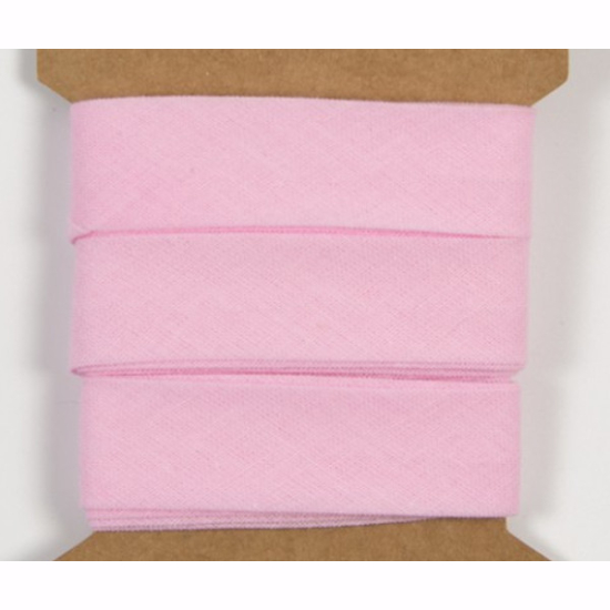 Baumwollschrägband mit einer Breite von 20mm in rosa gemustert