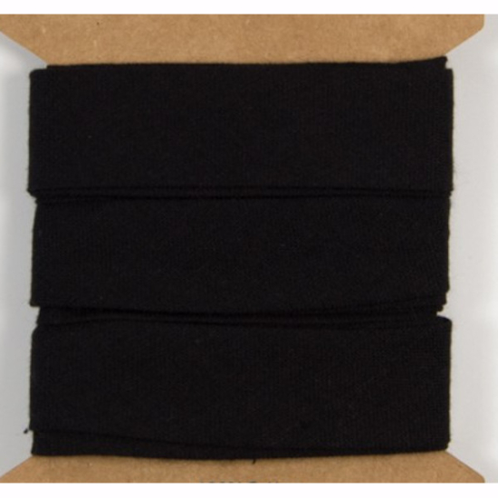 Baumwollschrägband mit einer Breite von 20mm in schwarz gemustert