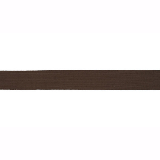 Elastisches Viskoseschrägband in dunkelbraun gemustert