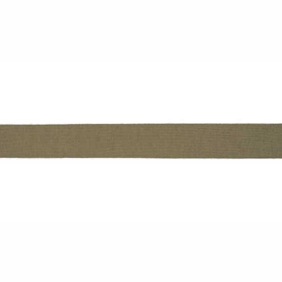 Elastisches Viskoseschrägband in khaki gemustert