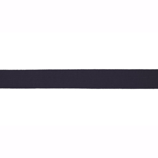 Elastisches Viskoseschrägband in marine gemustert