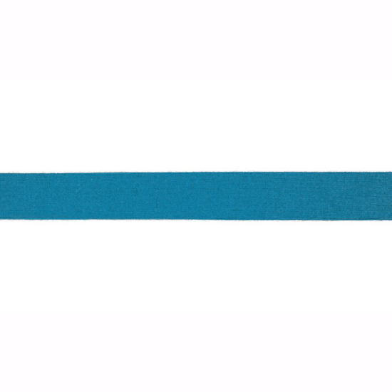 Elastisches Viskoseschrägband in türkis gemustert