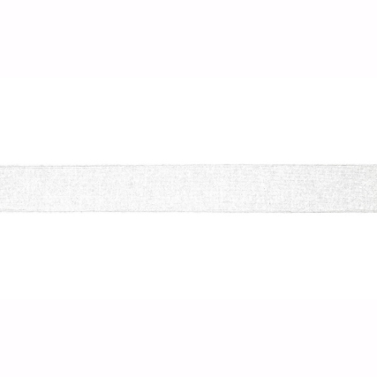 Elastisches Viskoseschrägband in weiss gemustert