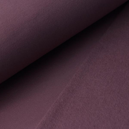 french terry brushed in aubergine