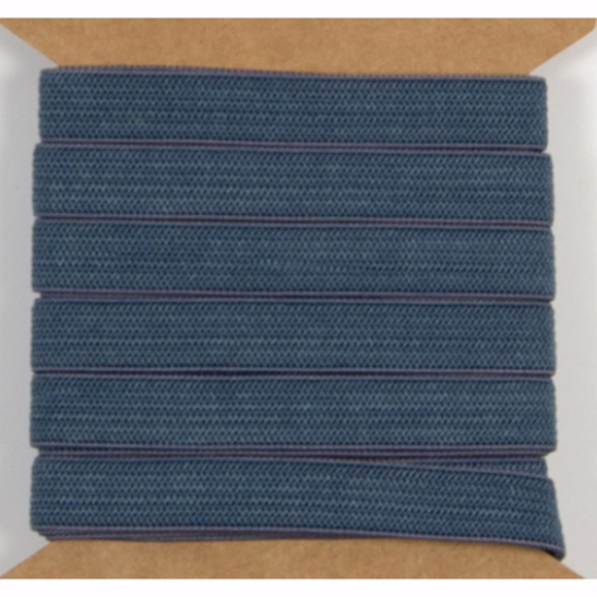 Preview: elastisches gummiband mit einer breite von 10mm in jeansblau