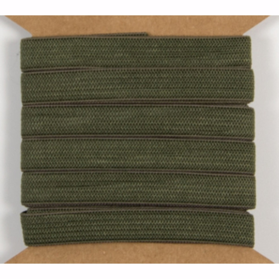 Preview: elastisches gummiband mit einer breite von 10mm in khaki