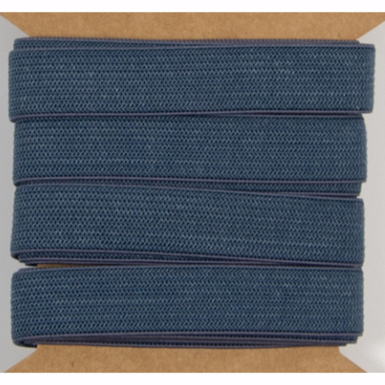 Preview: elastisches gummiband mit einer breite von 15mm in jeansblau