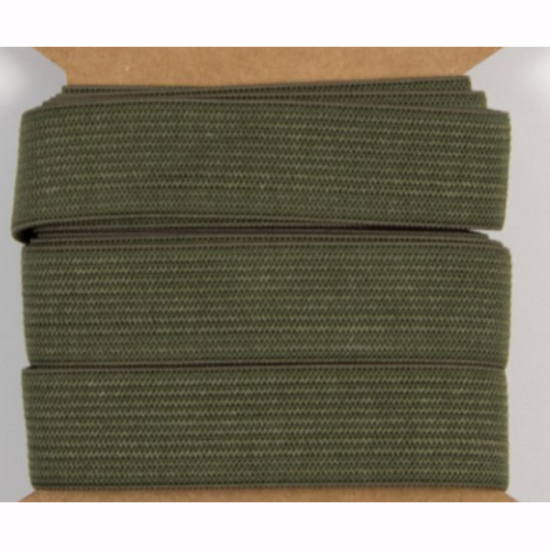 Preview: elastisches gummiband mit einer breite von 20mm in khaki