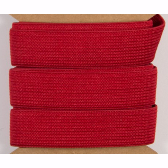 Preview: elastisches gummiband mit einer breite von 20mm in rot