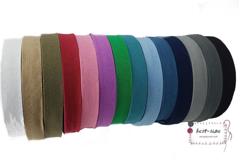 baumwolgurtband in verschiedenen farben