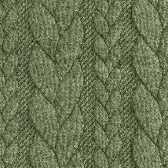 Jacquard Jersey mit Zopfmuster in dusty jade