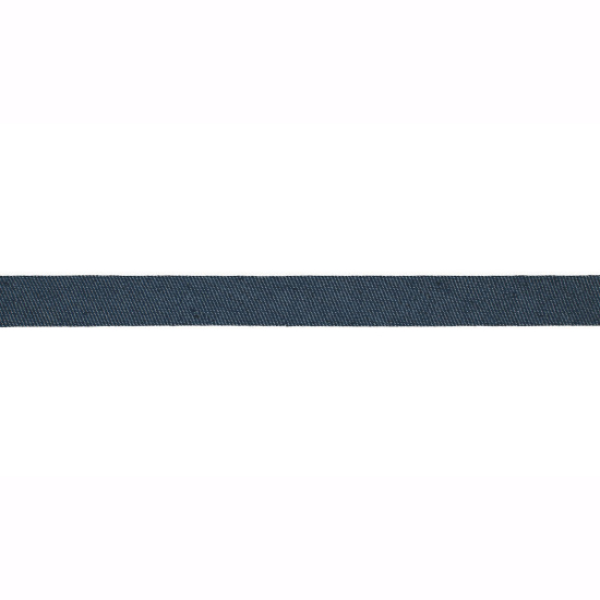 Schrägband mit Jeansoptik in nachtblau gemustert