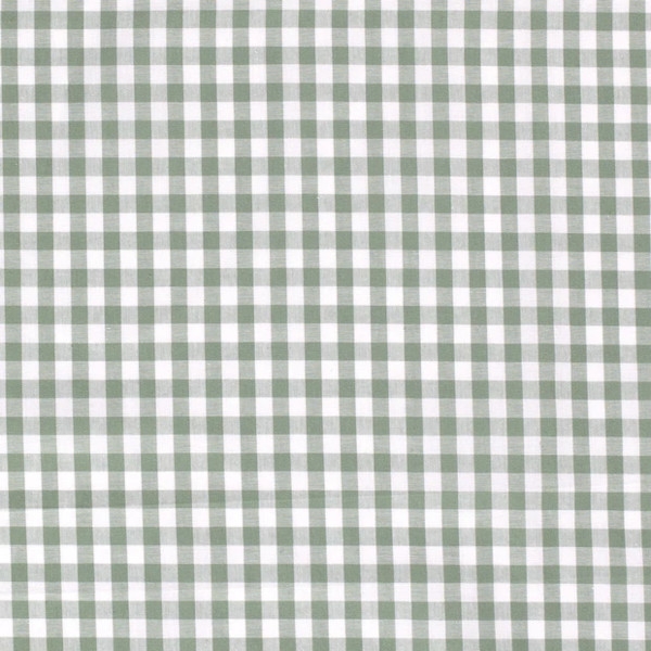 Baumwollstoff in Jade mit verschiedenen Mustern.