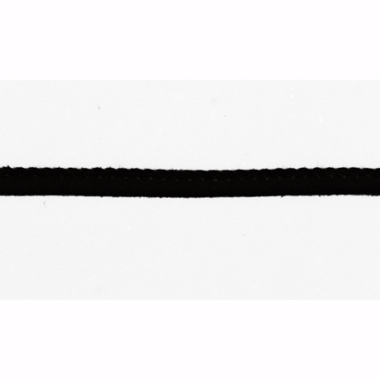 Kunstlederkordel mit einem Durchmesser von 6mm in schwarz