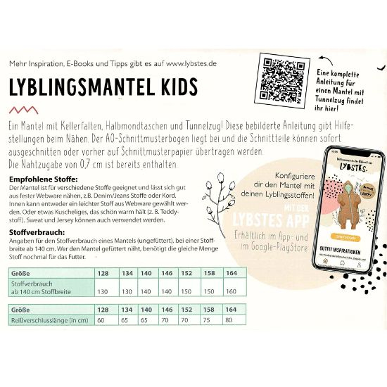 Preview: Lyblingsmantel Kids Gr. 128 bis 164