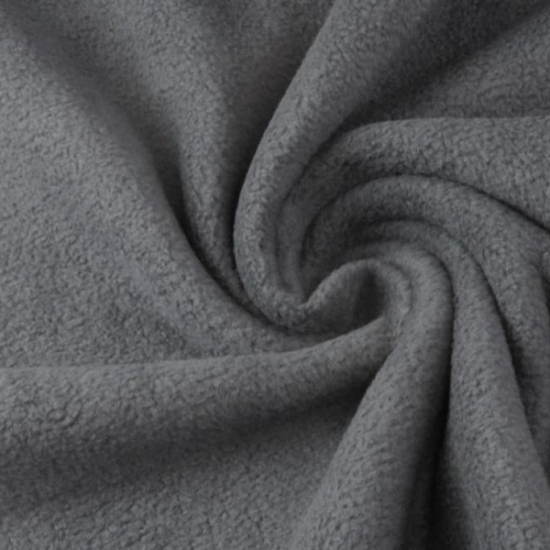 fleece antipilling einfarbig in grau