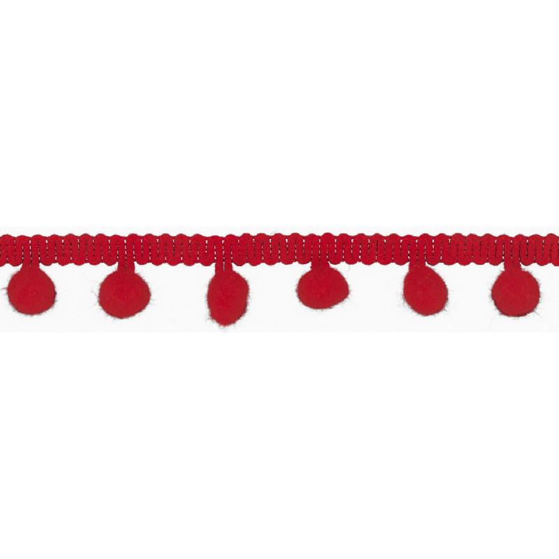 pompom band mit einem abstand von 10mm in rot