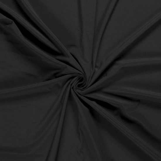 Softshellstoff uni in schwarz