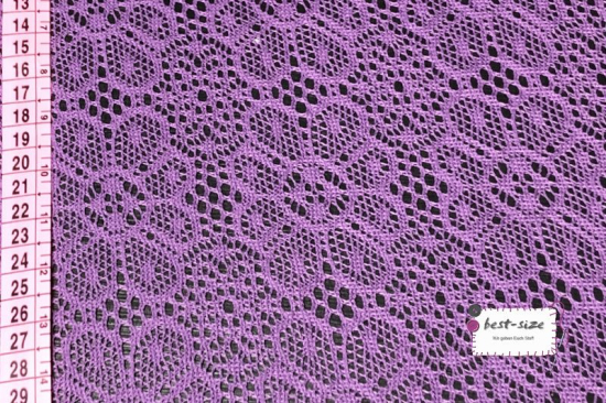 Preview: spitzenstoff in lila gemustert mit blumen