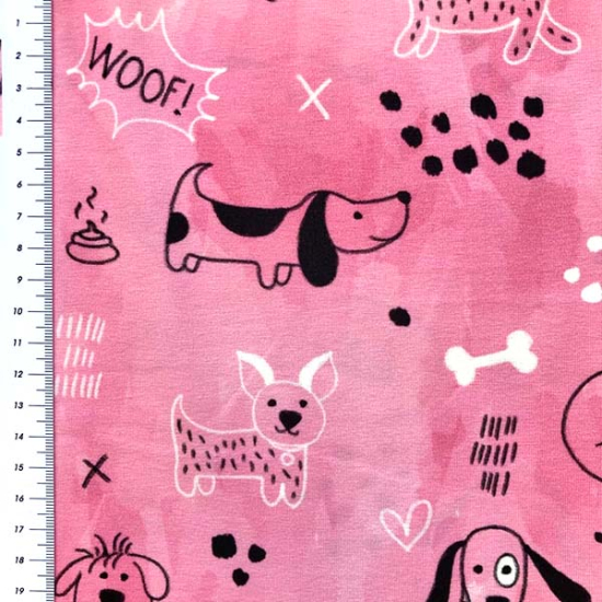 Preview: Baumwolljersey von Swafing mit Hunden gemustert